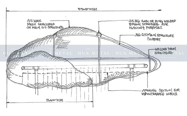 Design-drawing-of-could-shape-sculpture